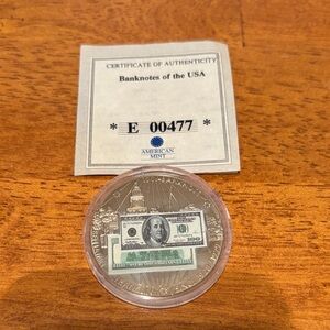 American Mint Banknotes of the USA Commemorative Coin with Certificate